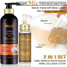 Brightening Body Lotion With Collagen, Carotene, Shea Butter, Moisturizing, Smoothing Increase Skin Radiance, For All Skin Types (Color: Collagen  2 in 1)